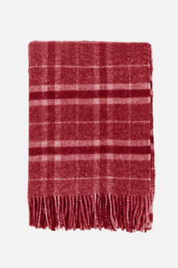 A red blanket linking to bedding page