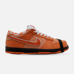 An orange Nike SB Dunk Low linking to a Nike SB Dunk Low shopping page