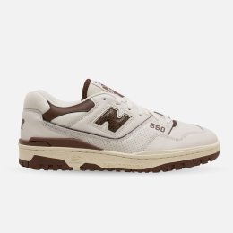 A brown and white New Balance 550 linking to a New Balance 550 shopping page