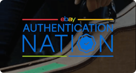 eBay's Authentication Nation logo on a dark background.