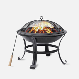 A fire pit linking to patio shopping page