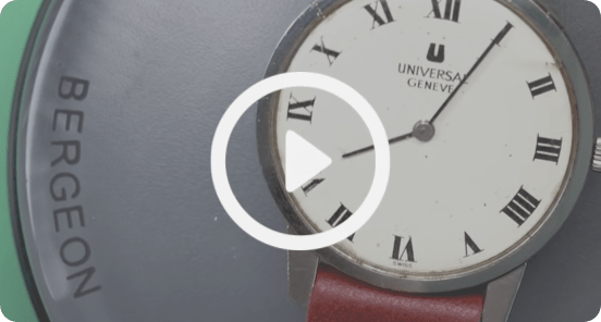 Video thumbnail featuring a vintage Universal Genève watch. 