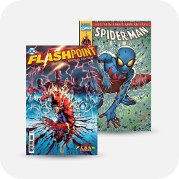 Two comic books linking to comic books page
