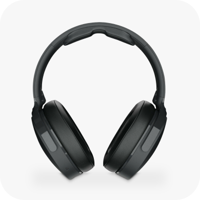 A pair of black Skullcandy Hesh Evo headphones.