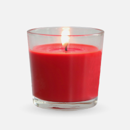 A red lit candle linking to candles starting at $9.99 page