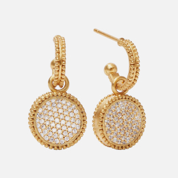 Two gold earrings linking to an extra 10% off jewelry sale