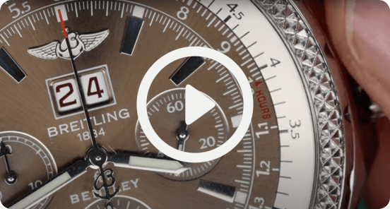 Video thumbnail of the Breitling for Bentley watch dial.